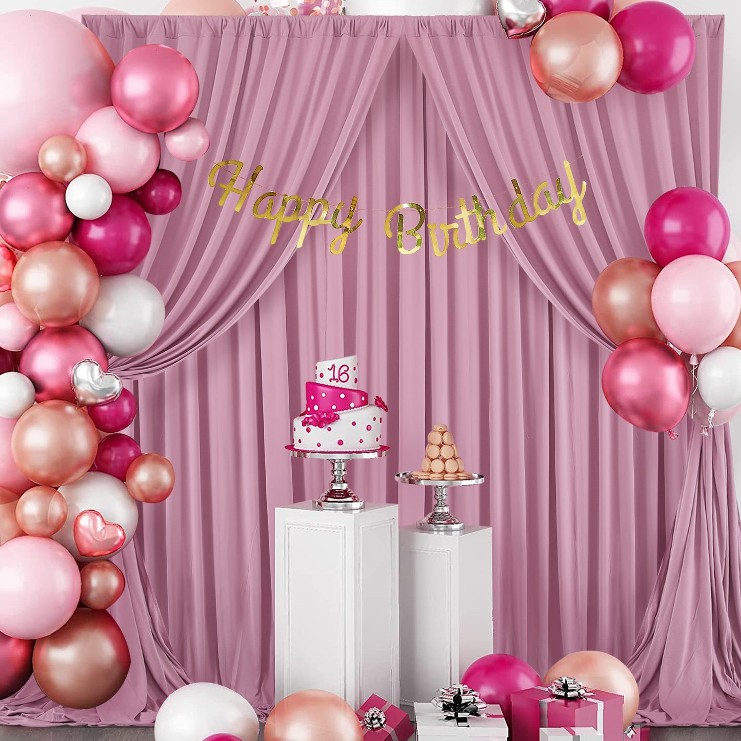 10ft x 10ft Wrinkle Free Backdrop Curtain