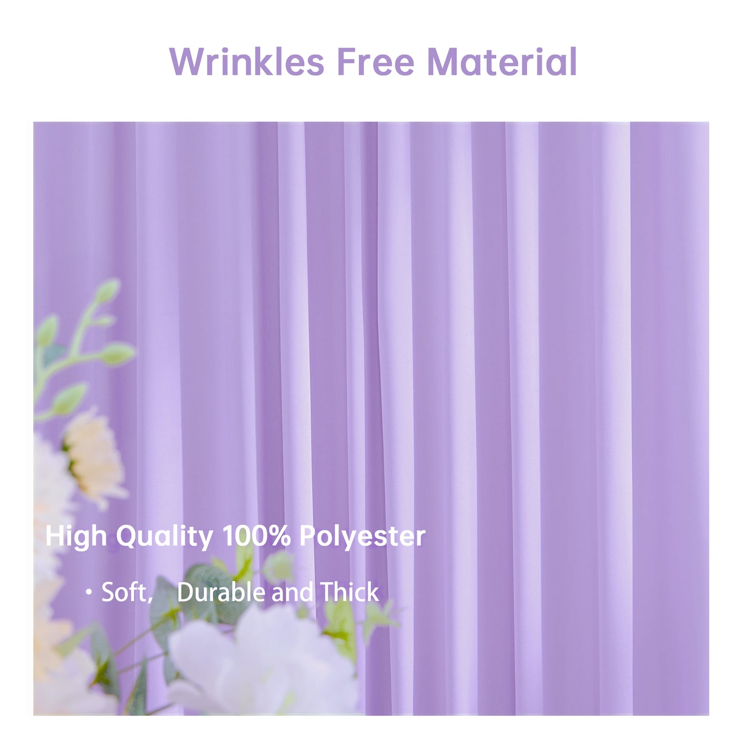 10ft x 10ft Wrinkle Free Backdrop Curtain