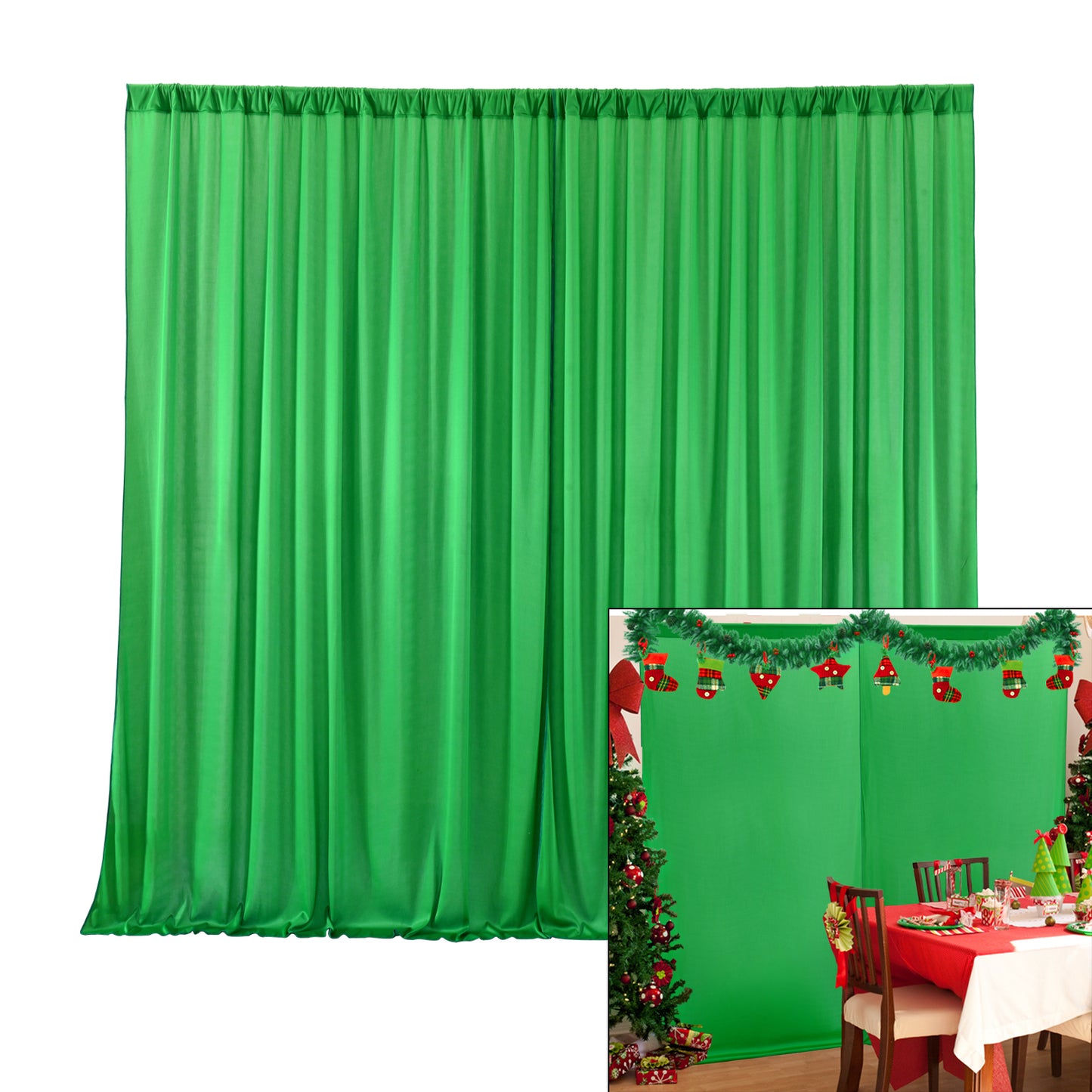 10ft x 10ft Wrinkle Free Backdrop Curtain