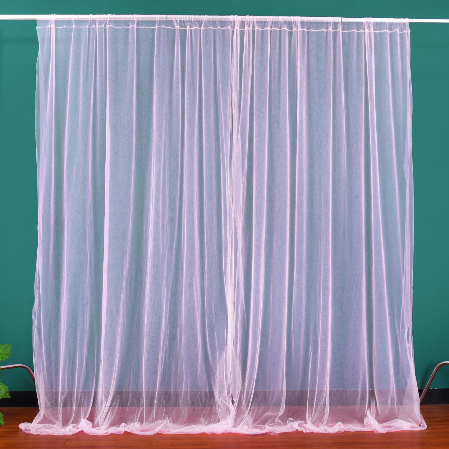 Sheer tulle backdrop