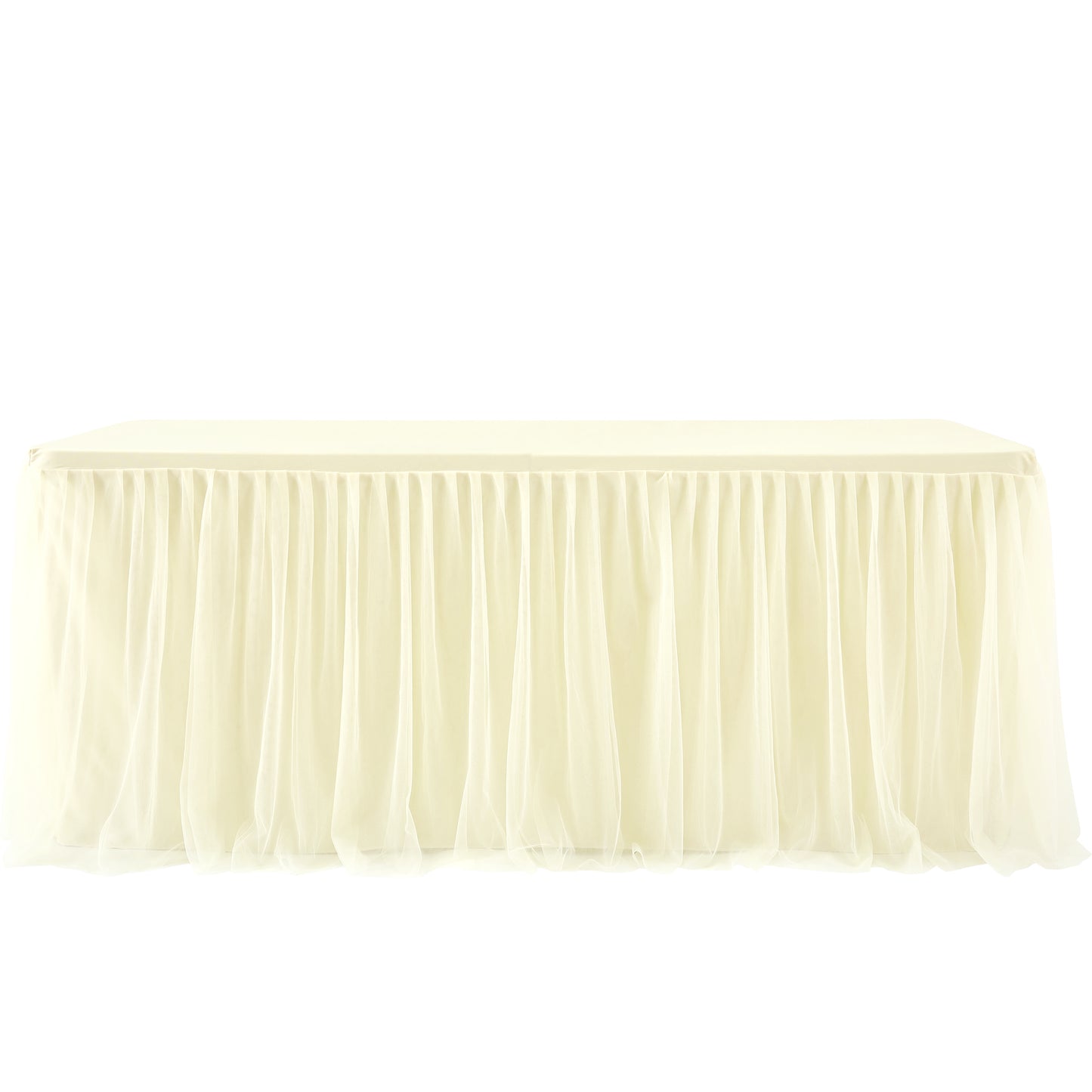 Tablecloth with tulle skirt