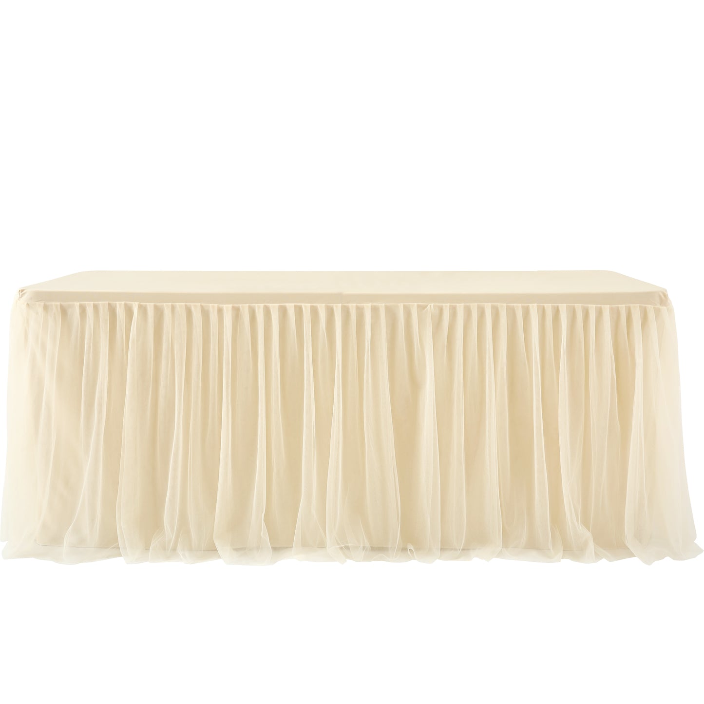 Tablecloth with tulle skirt