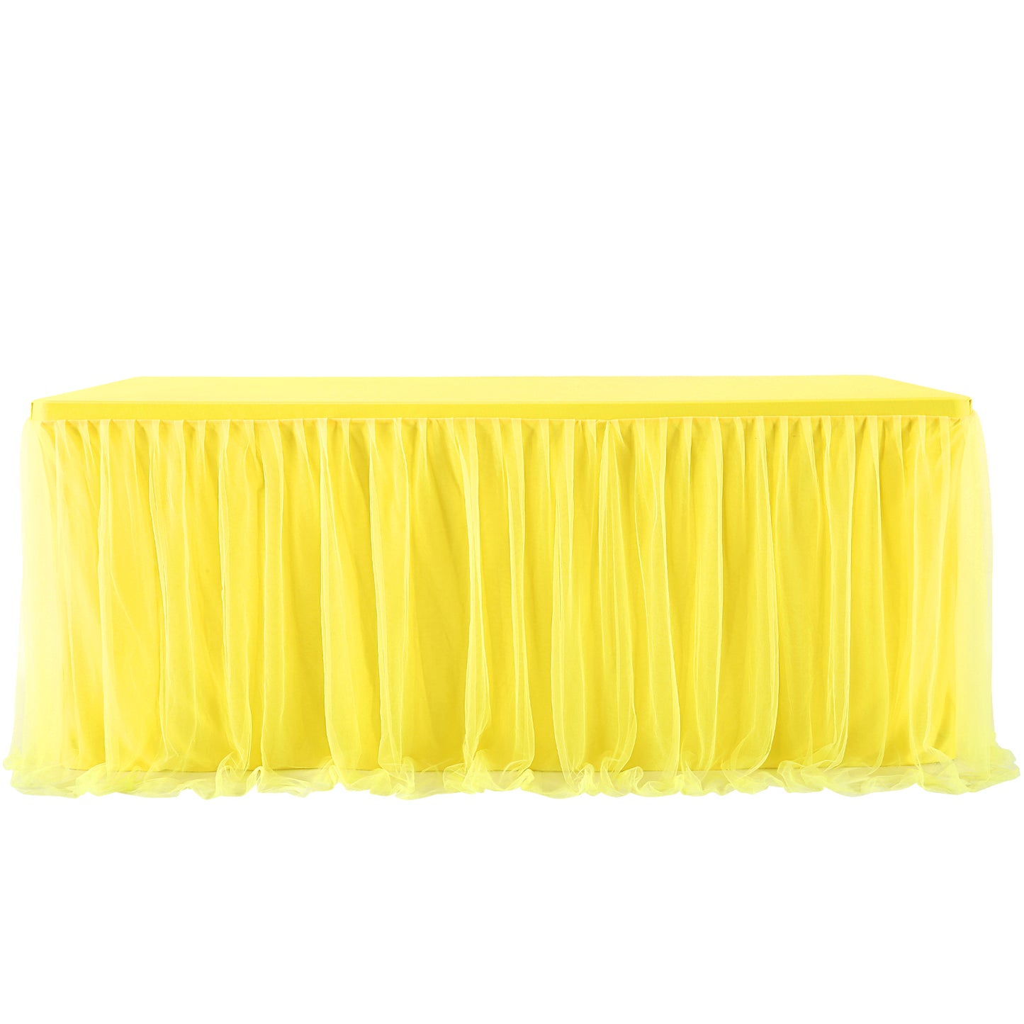 Tablecloth with tulle skirt