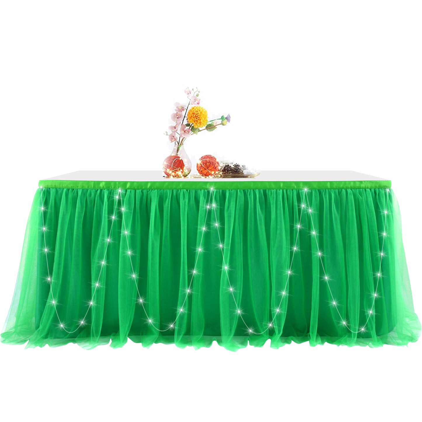 Tulle Table Skirt with Led Light