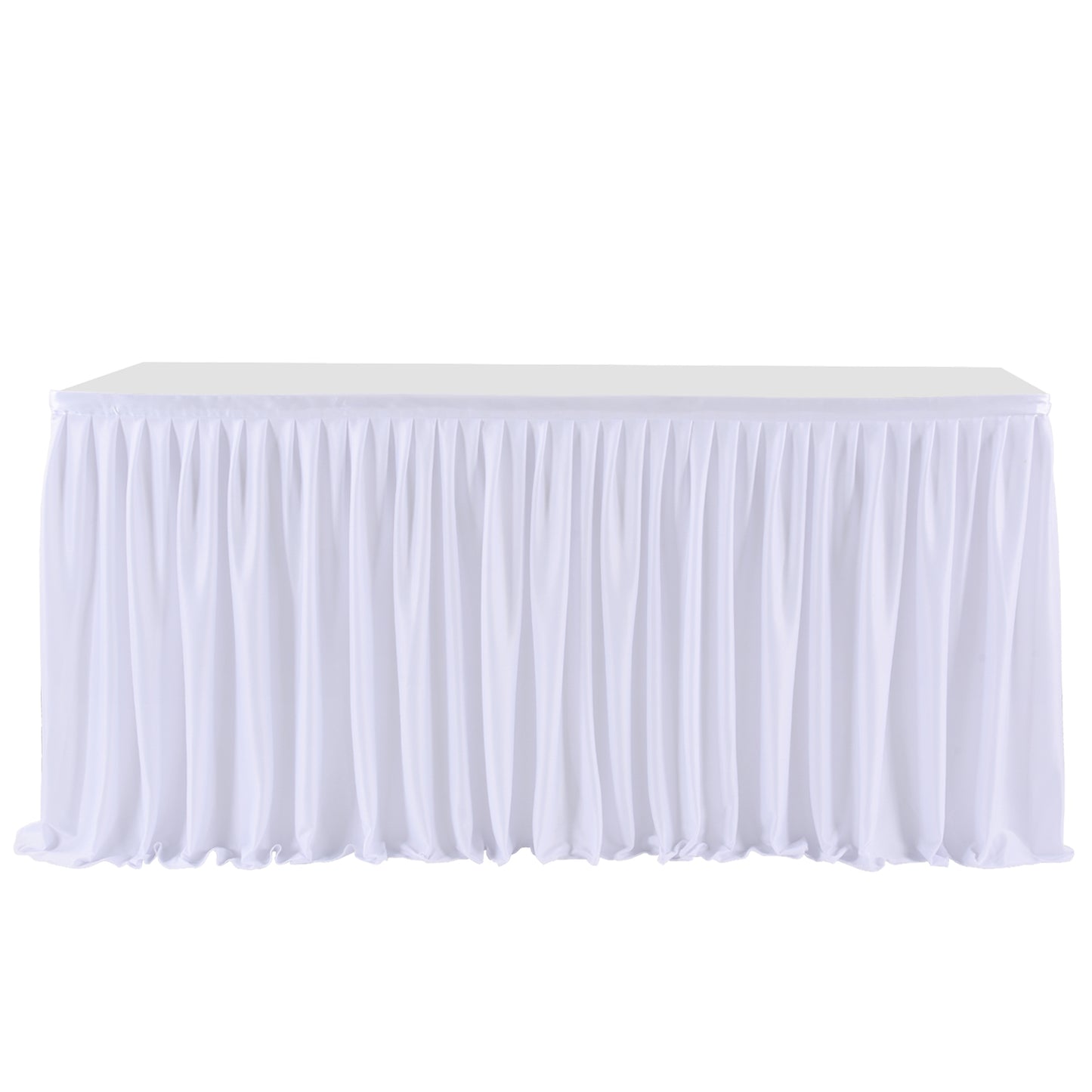 Polyester Pleated Ruffle Table Skirt Cloth