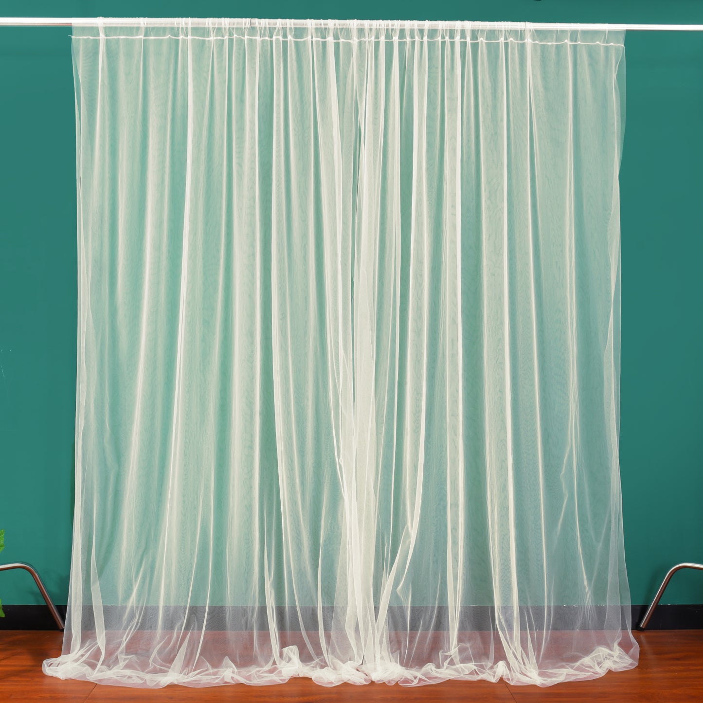 Sheer tulle backdrop