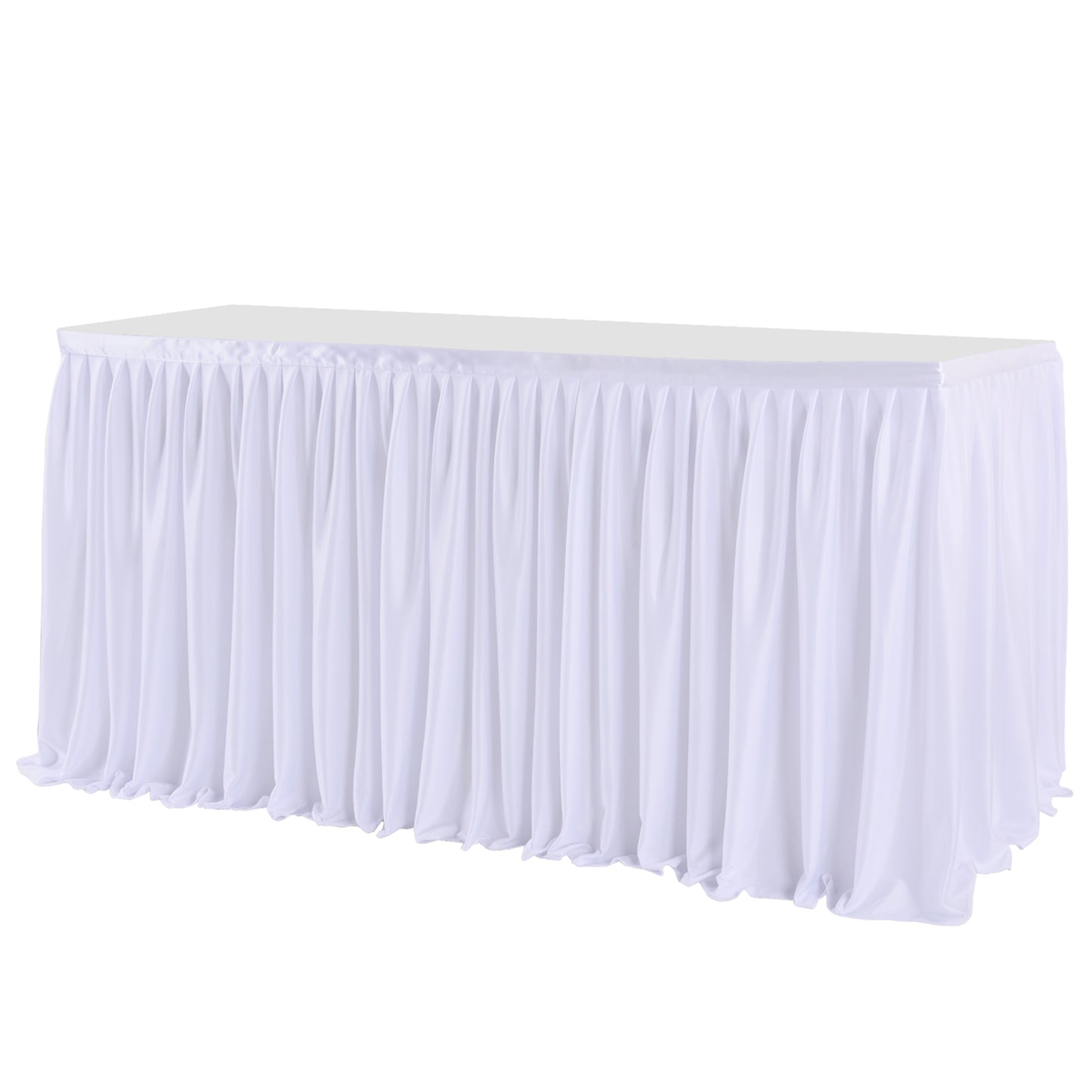 Polyester Pleated Ruffle Table Skirt Cloth