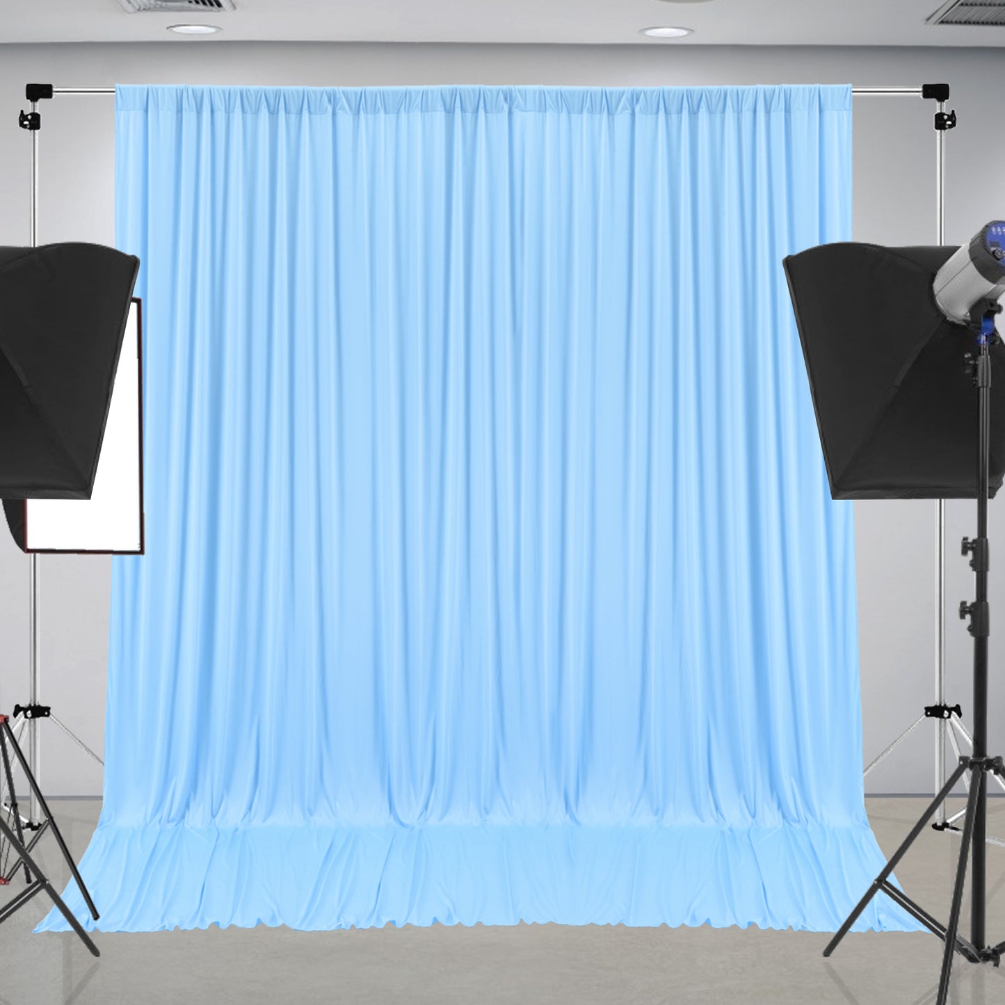 10ft x 10ft Wrinkle Free Backdrop Curtain