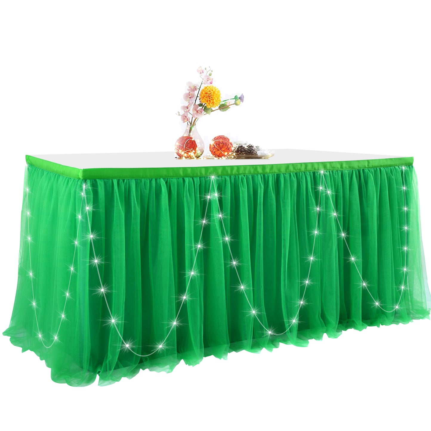 Tulle Table Skirt with Led Light