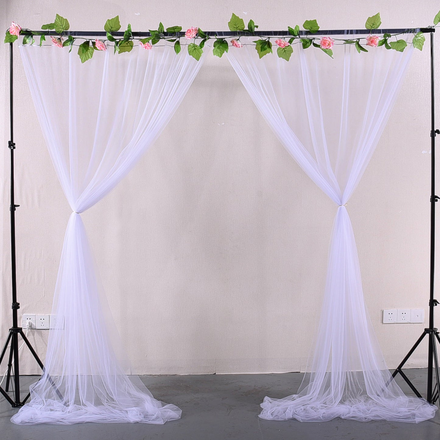 Sheer tulle backdrop