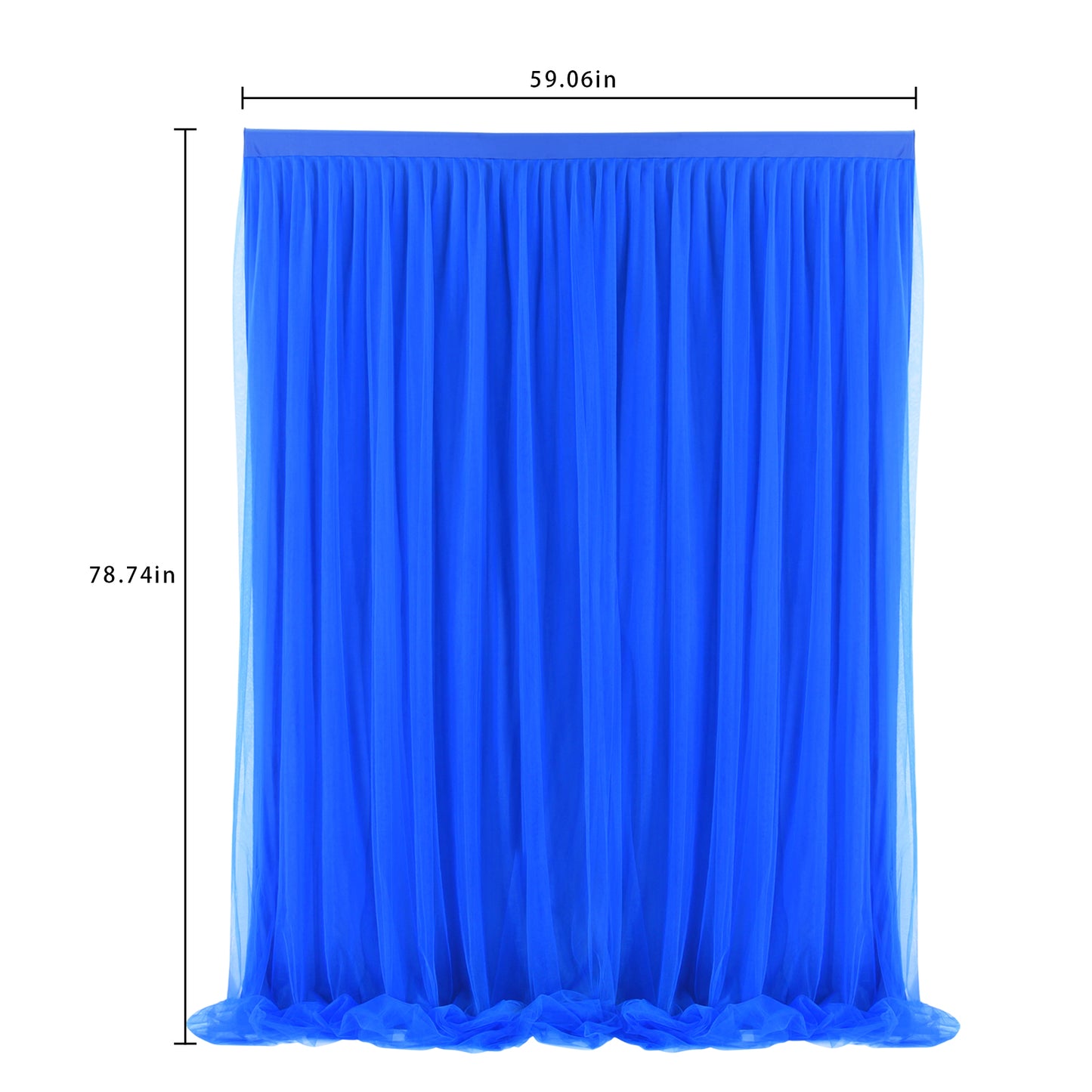 Navy Blue Backdrop Curtain 5"X7'