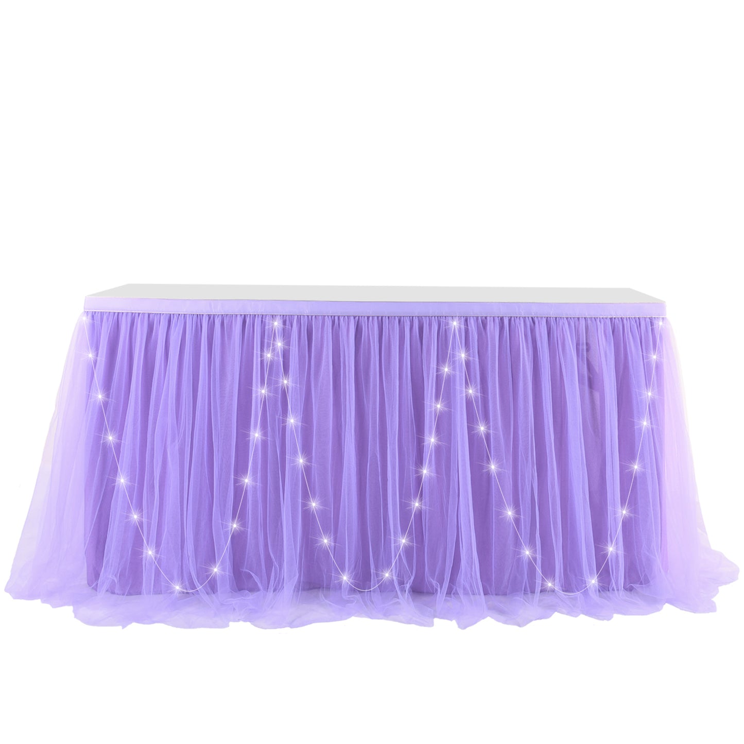 Tulle Table Skirt with Led Light