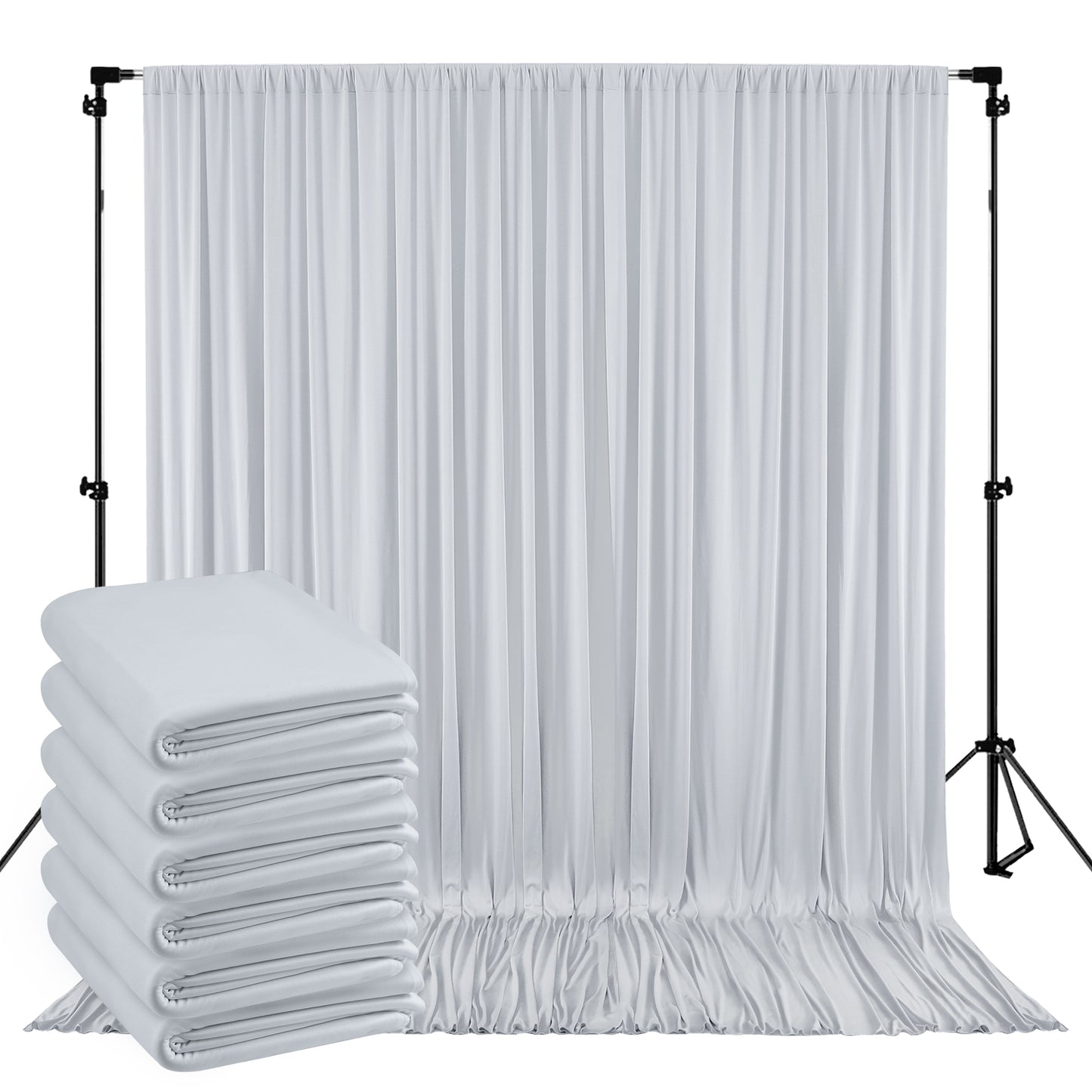 10ft x 10ft Wrinkle Free Backdrop Curtain