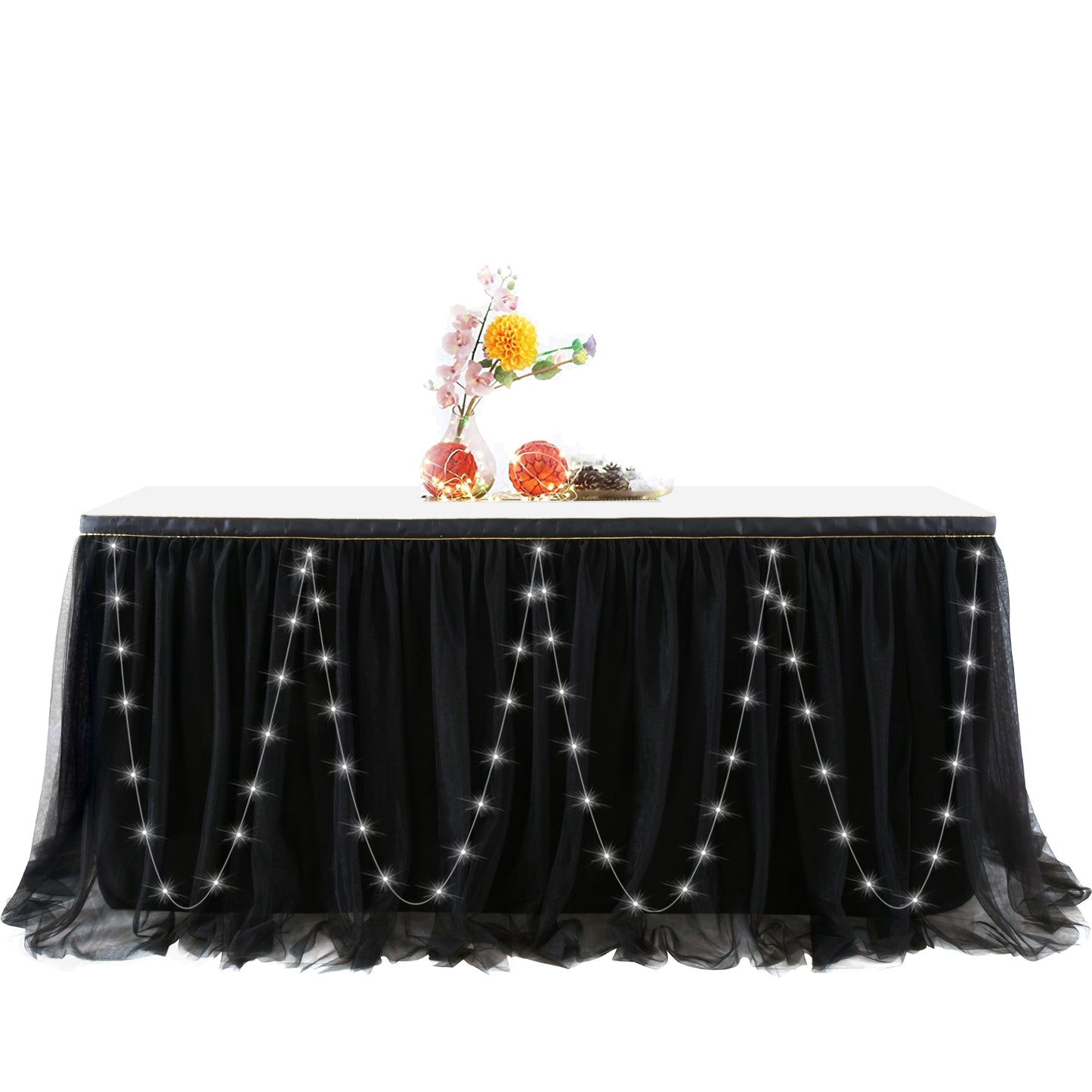 Tulle Table Skirt with Led Light