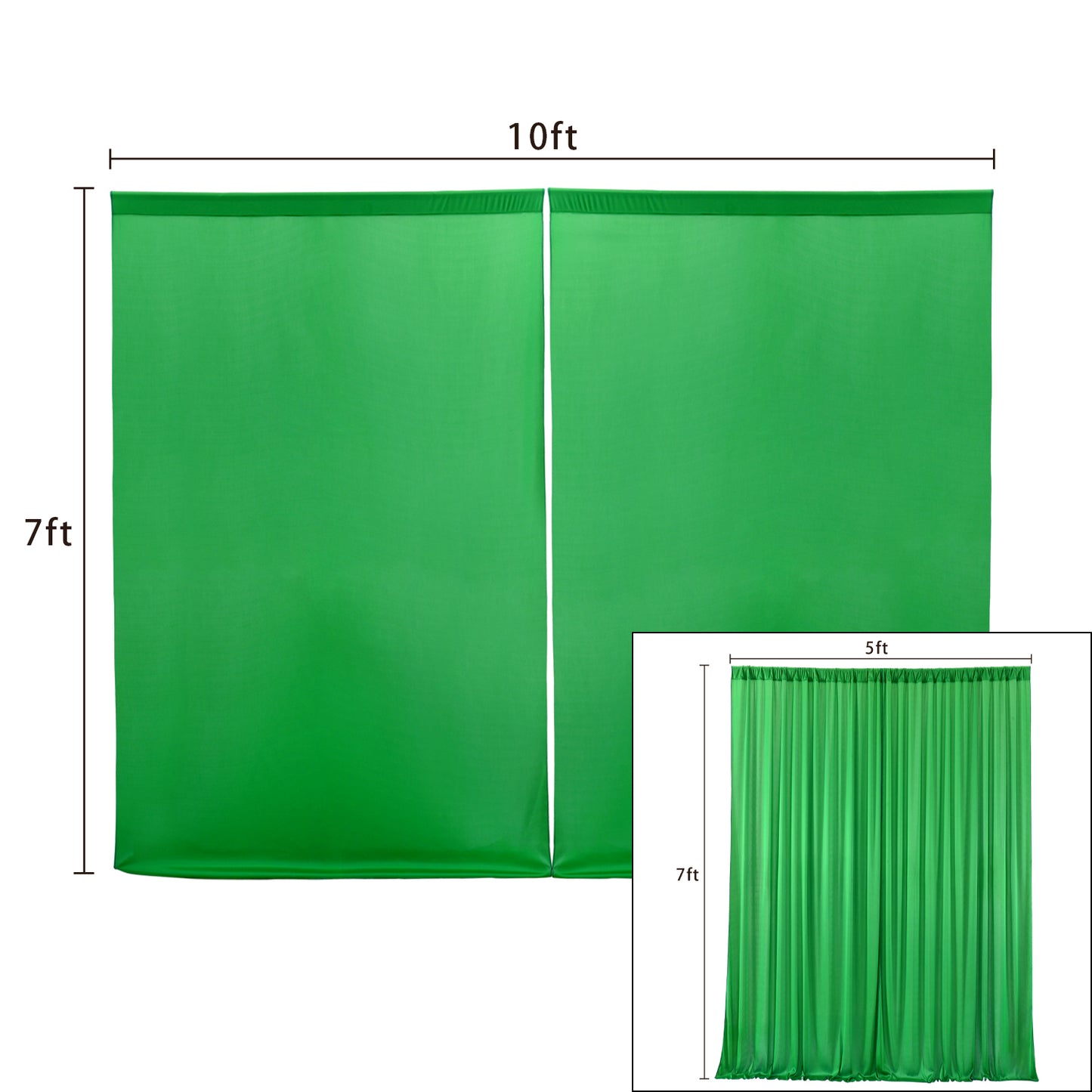 10ft x 10ft Wrinkle Free Backdrop Curtain