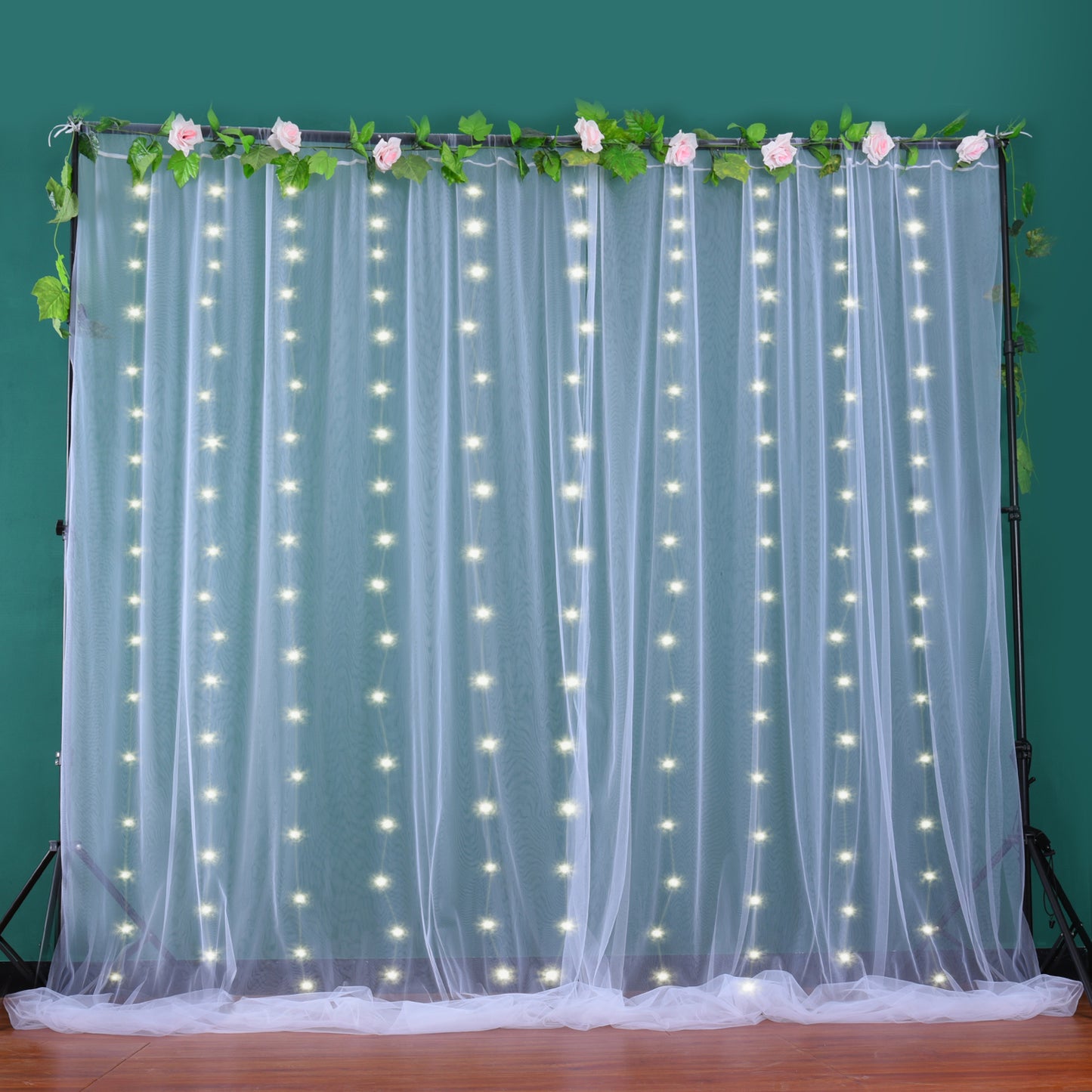 Sheer tulle backdrop