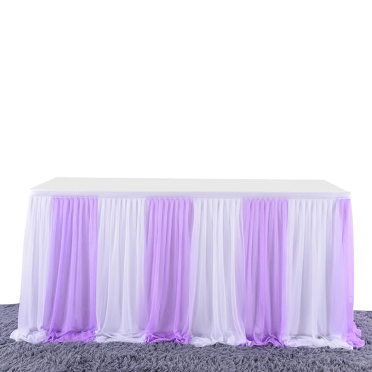 Soft draping table skirt