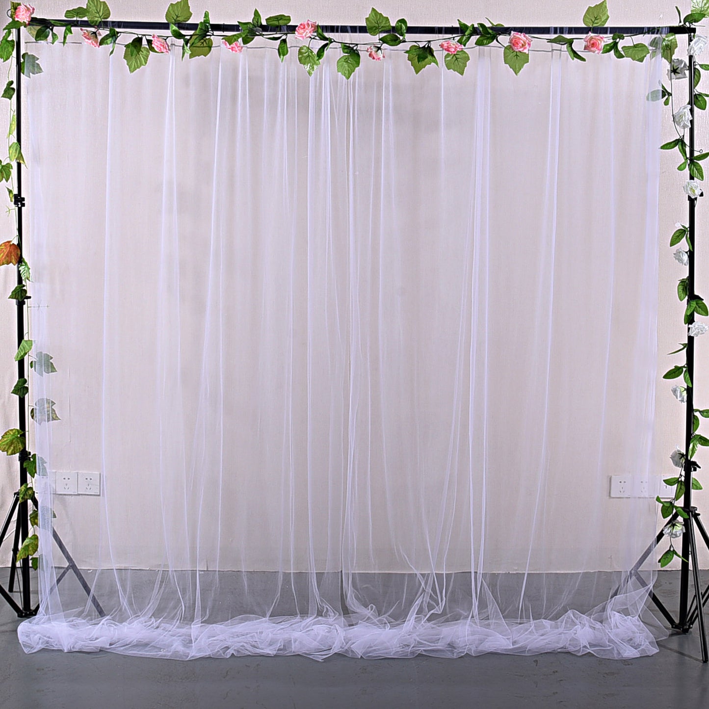 Sheer tulle backdrop