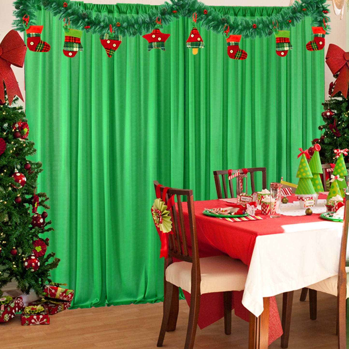 10ft x 10ft Wrinkle Free Backdrop Curtain