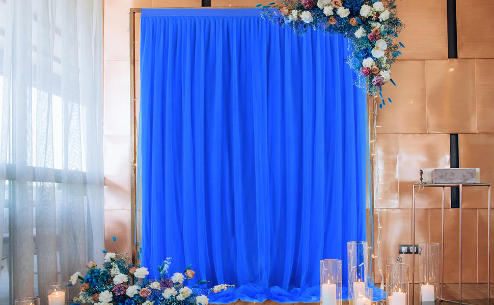 Navy Blue Backdrop Curtain 5"X7'