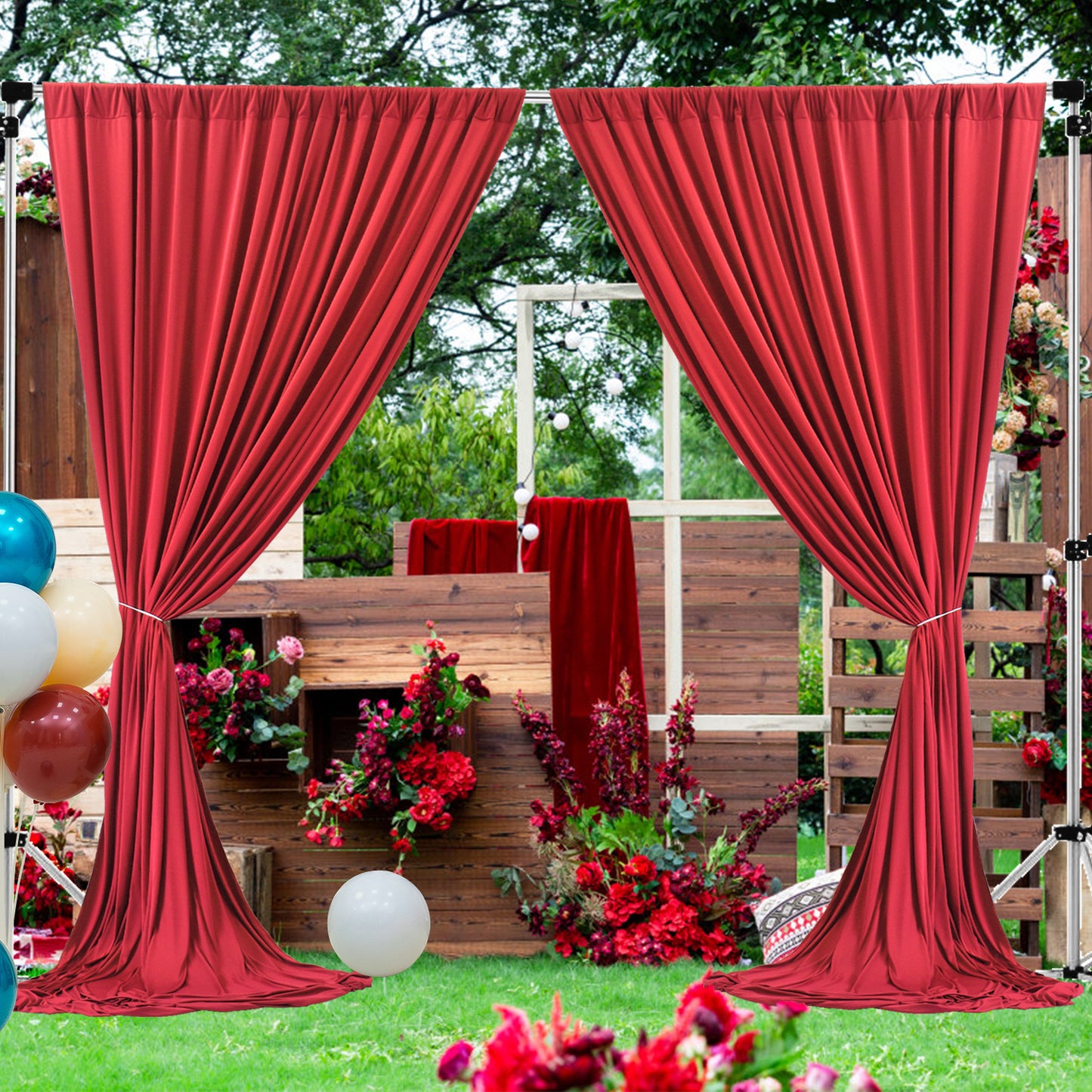 10ft x 10ft Wrinkle Free Backdrop Curtain