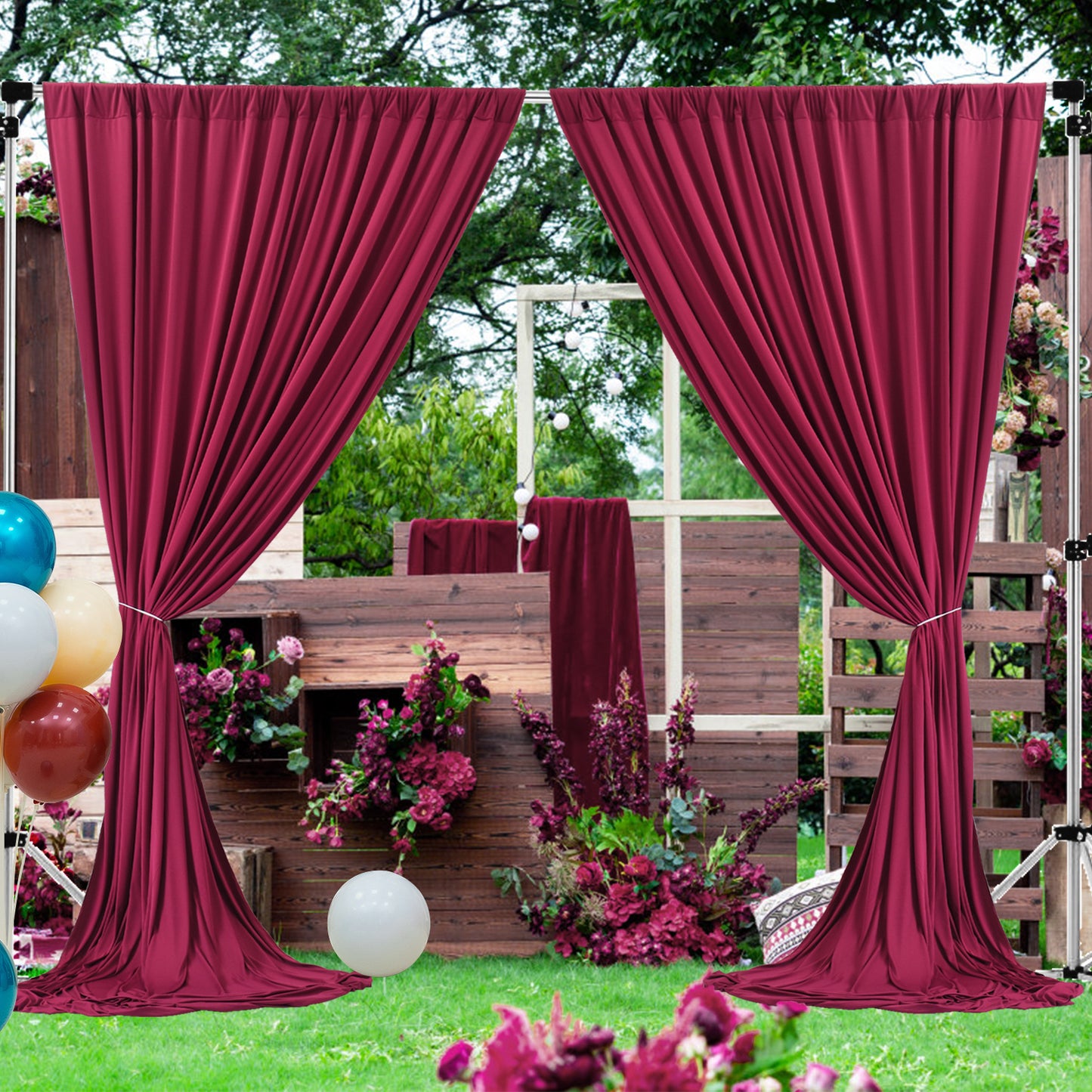 10ft x 10ft Wrinkle Free Backdrop Curtain