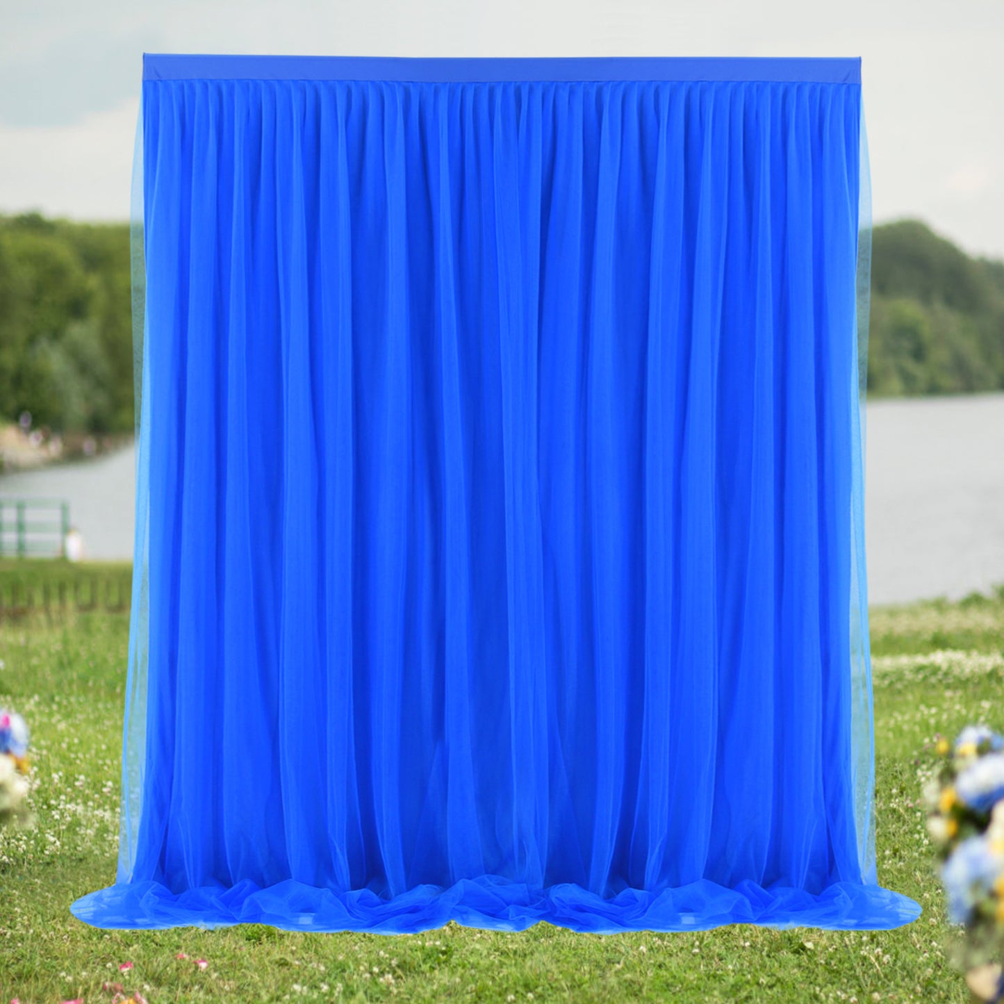 Navy Blue Backdrop Curtain 5"X7'