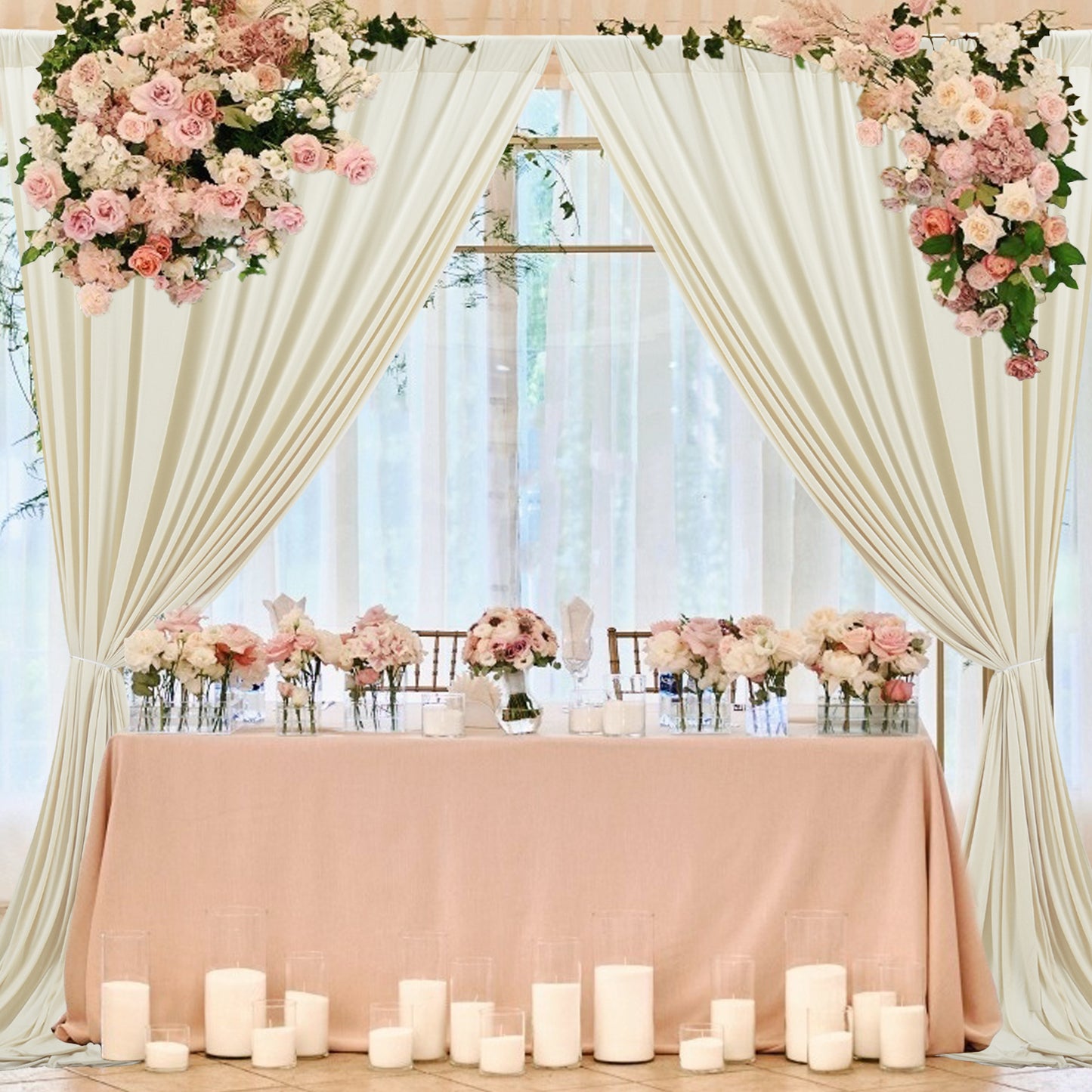 10ft x 10ft Wrinkle Free Backdrop Curtain