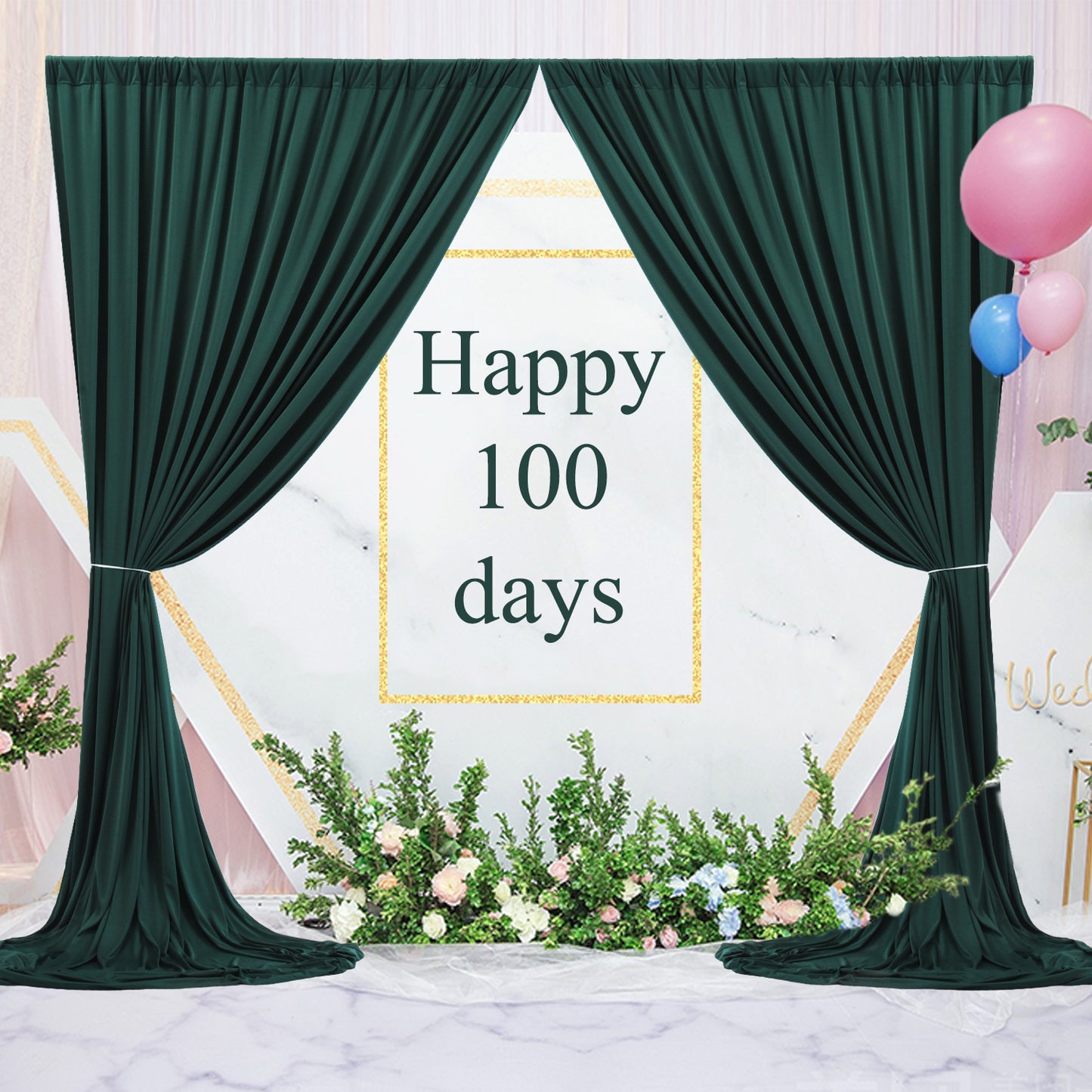 10ft x 10ft Wrinkle Free Backdrop Curtain