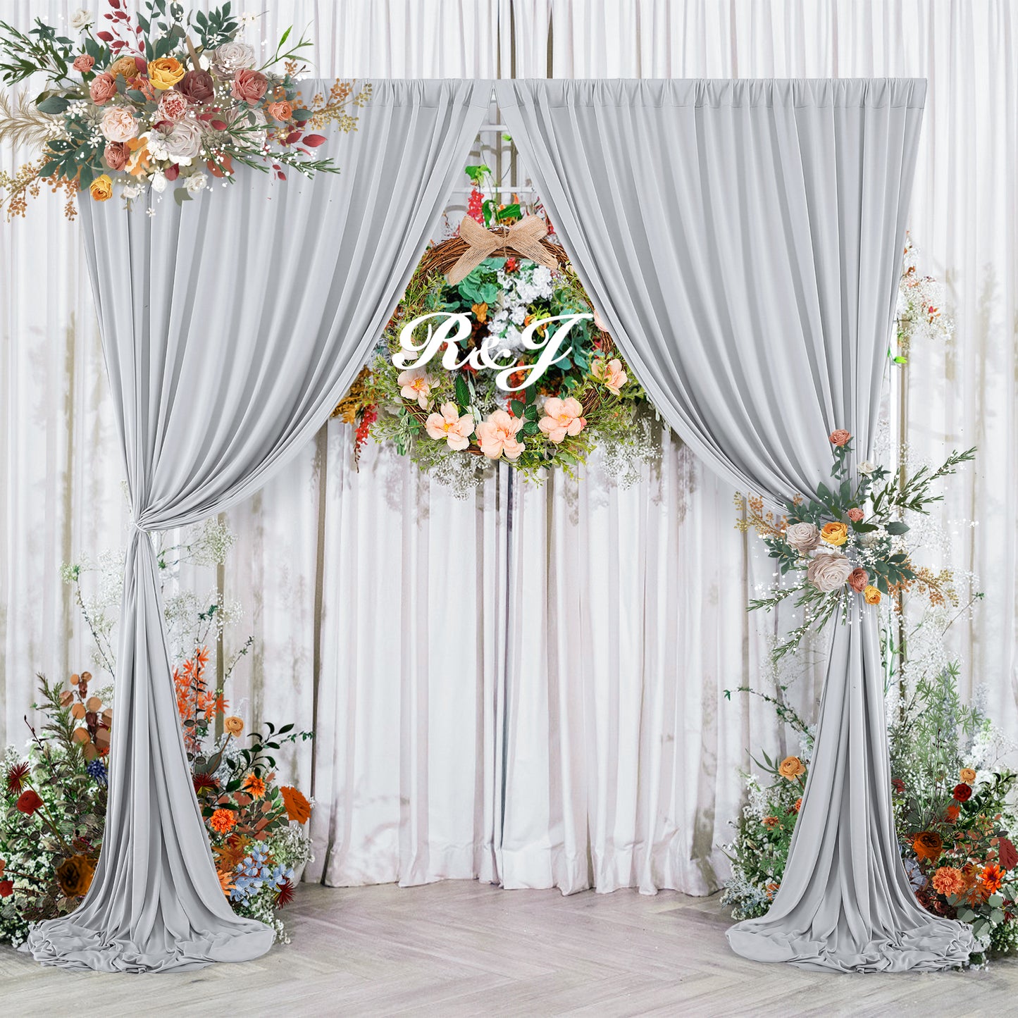 10ft x 10ft Wrinkle Free Backdrop Curtain