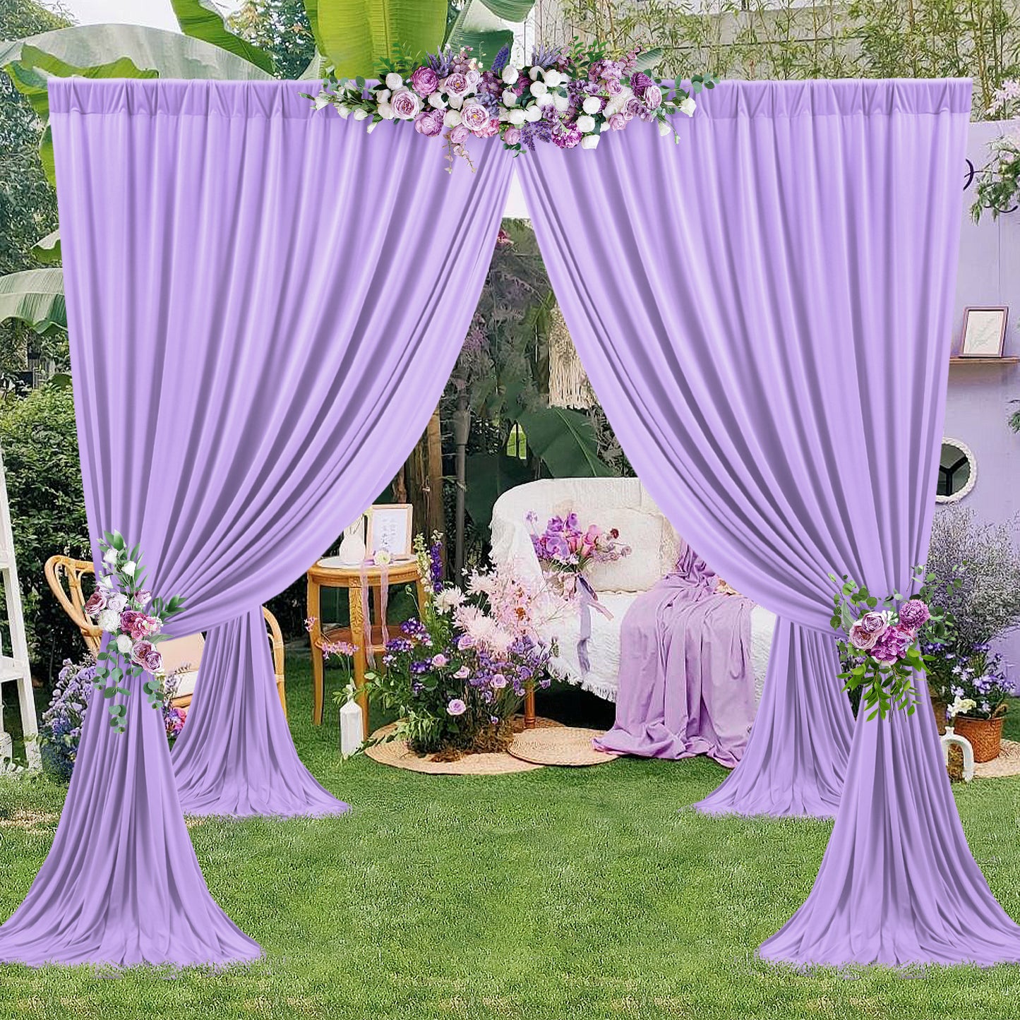 10ft x 10ft Wrinkle Free Backdrop Curtain