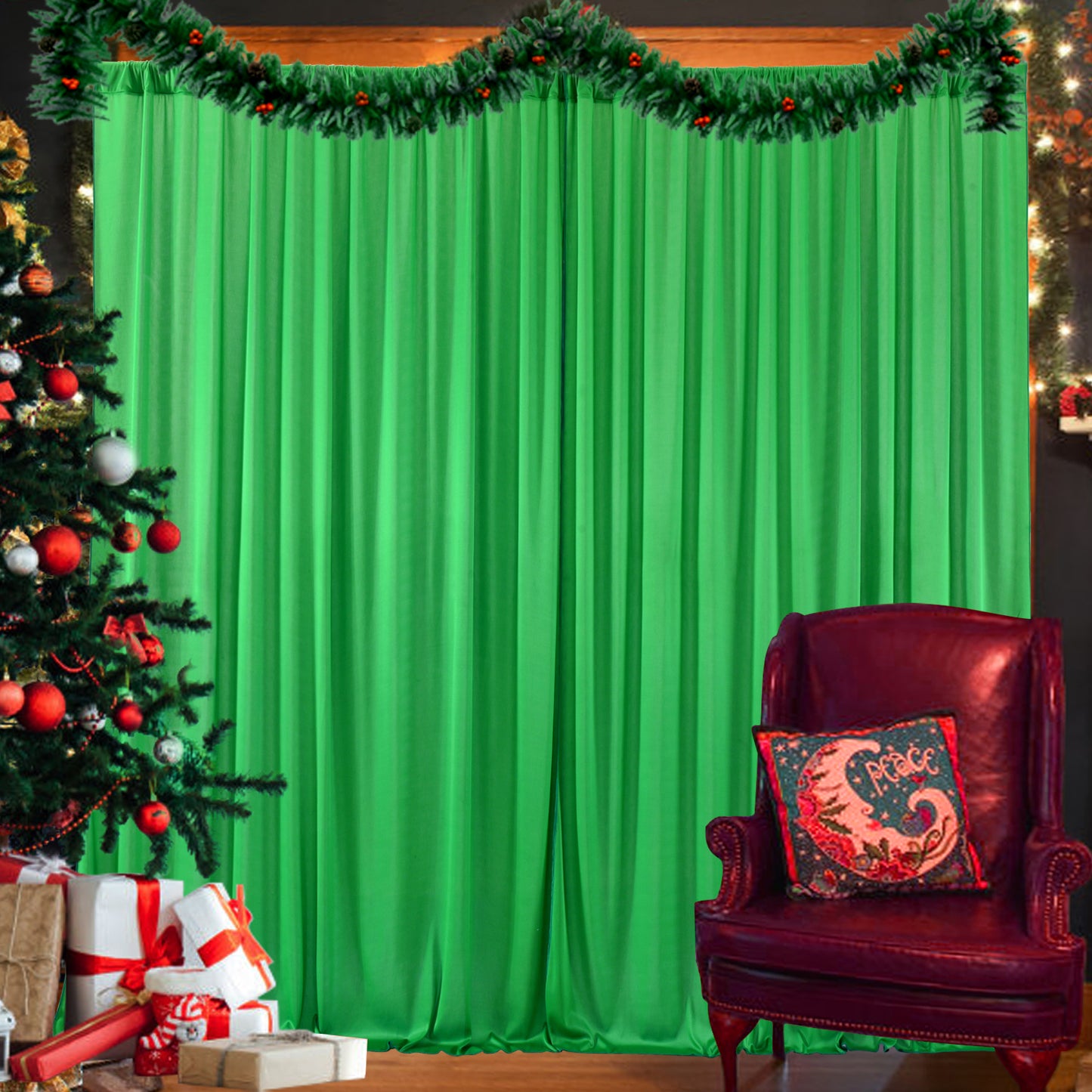 10ft x 10ft Wrinkle Free Backdrop Curtain